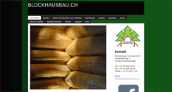 Desktop Screenshot of blockhausbau.ch